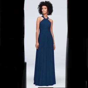 Formal bridesmaid navy blue dress size 6 NWT